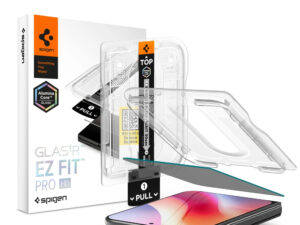 Spigen Glas.tR EZ Fit Pro HD Apple iPhone Duo privacy kijelzővédő fólia felhelyező kerettel (betekintésgátló)