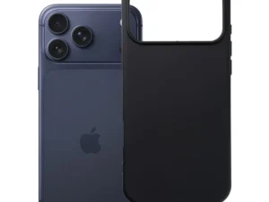 iPhone 17 Pro Max / 18 Pro Max tok (alacsony kameraszél) szilikon fekete