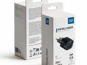 Phone charger Blue Star Nano GaN USB C + USB A QC4.0 PD 3A 33W VT-332 black
