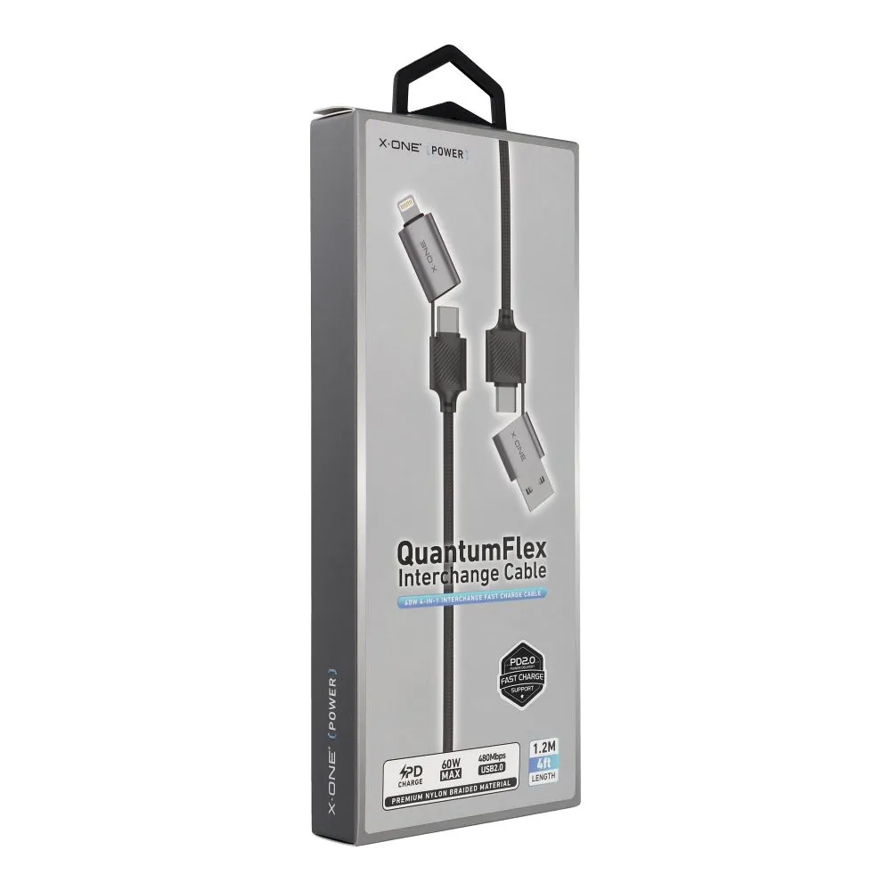 X-ONE QuantumFlex data cable - type C to C - max 60W 1,2m black - Image 7