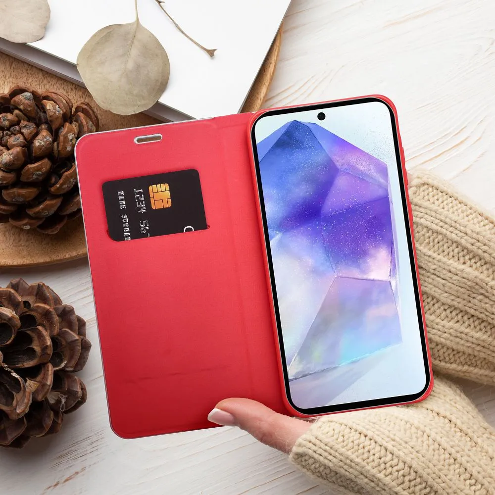 Flip case for Samsung A17 Luna Book Carbon red - 13. kép