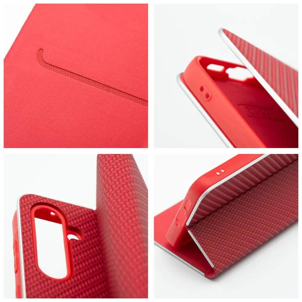 Flip case for Samsung A17 Luna Book Carbon red - 9. kép