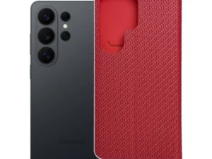 Flip case for Samsung S26 ULTRA Luna Book Carbon red