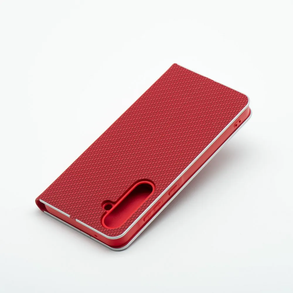 Flip case for Samsung A57 5G Luna Book Carbon red - 8. kép