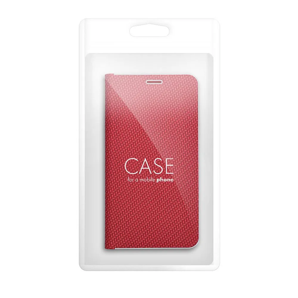 Flip case for Samsung A57 5G Luna Book Carbon red - 11. kép