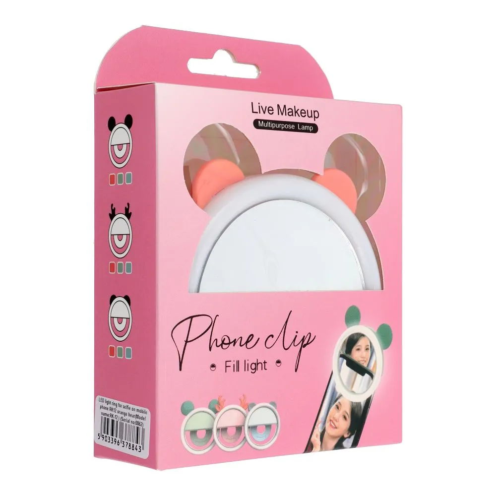 LED light ring for selfie on mobile phone RK12 orange bear - Image 4