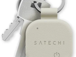 Locator compatible with Apple Find My Satechi Keychain shape Vegan Leather ST-LKCFW sand