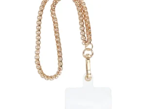CHAIN #42 Phone lanyard, Phone pendant / cord length 40cm (20cm in the loop) / on wrist - gold