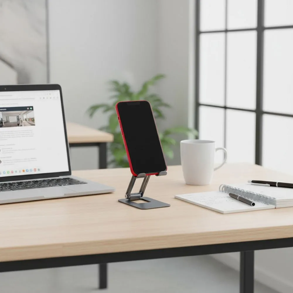 Desk holder for phone / tablet foldable Forcell F-Grip Fold Stand 1 gray - Image 9