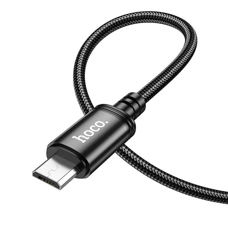Cable USB A to Micro USB Hoco 2,4A 1 m X89 black - Image 3