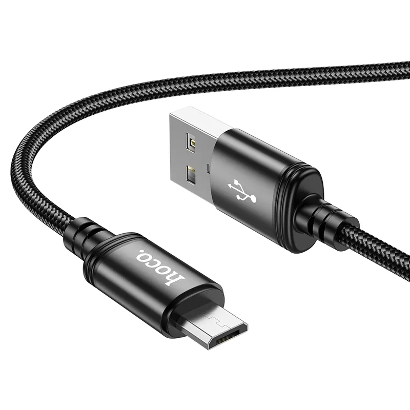 Cable USB A to Micro USB Hoco 2,4A 1 m X89 black