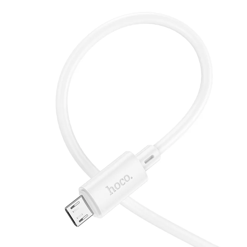 Cable USB A to Micro USB Hoco 2,4A 2 m X88 white - Image 2