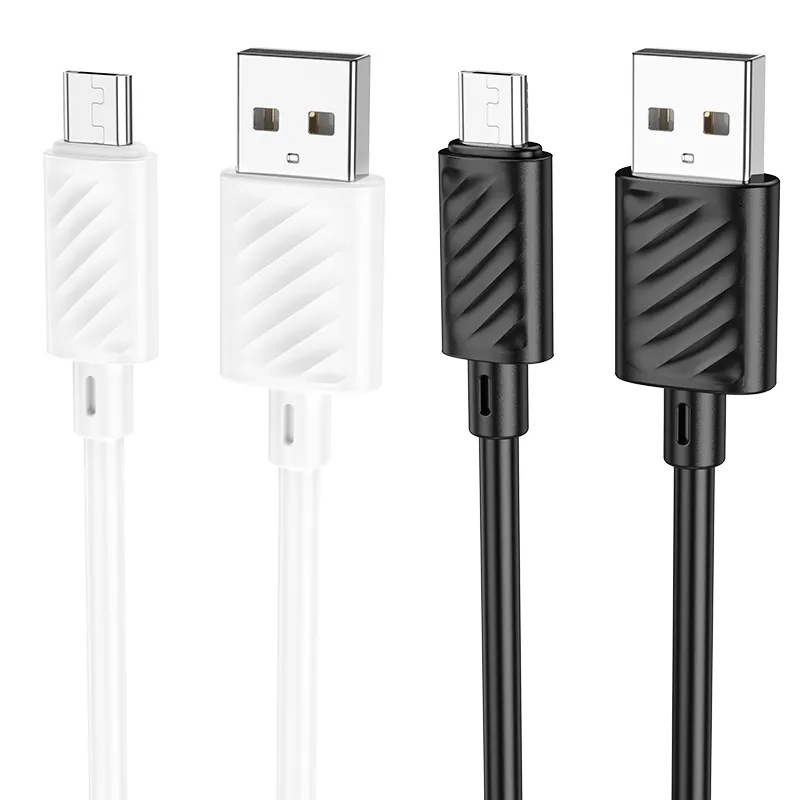 Cable USB A to Micro USB Hoco 2,4A 2 m X88 white - Image 3