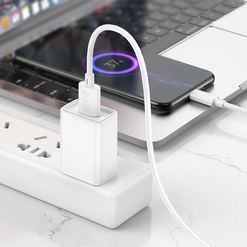 Cable USB A to Micro USB Hoco 2,4A 2 m X88 white - Image 4
