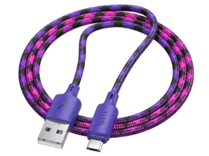 Cable USB A to Micro USB Hoco 2,4A 1 m X116 gradient purple