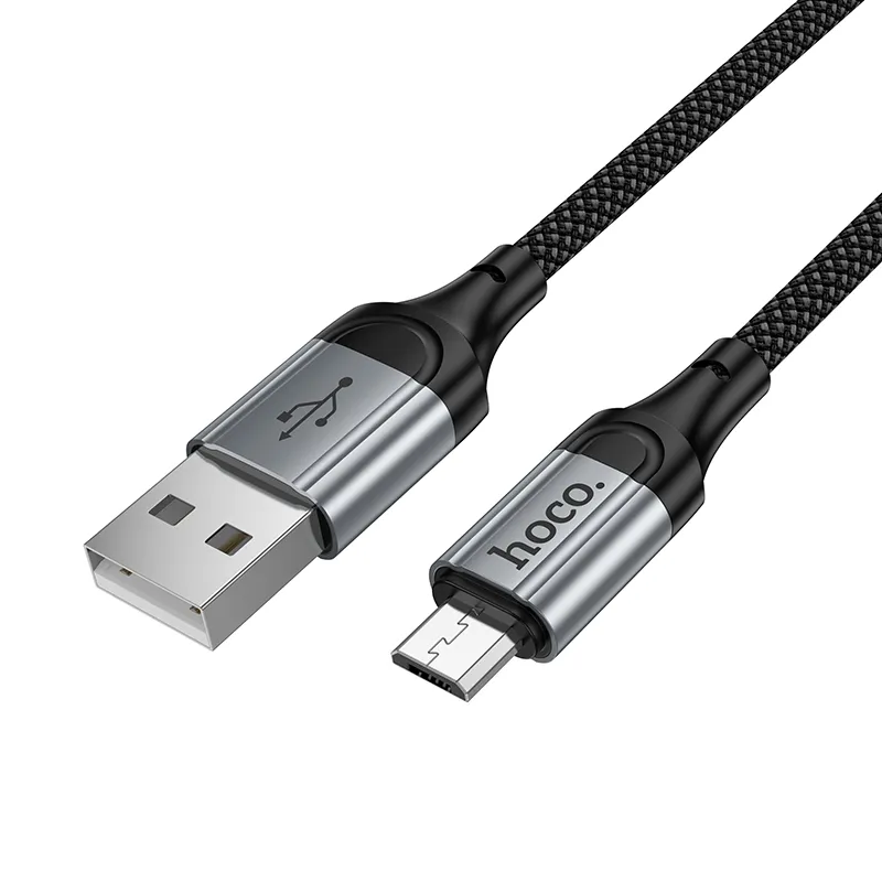 Cable USB A to Micro USB Hoco 2,4A 1,5 m X121 black - Image 4