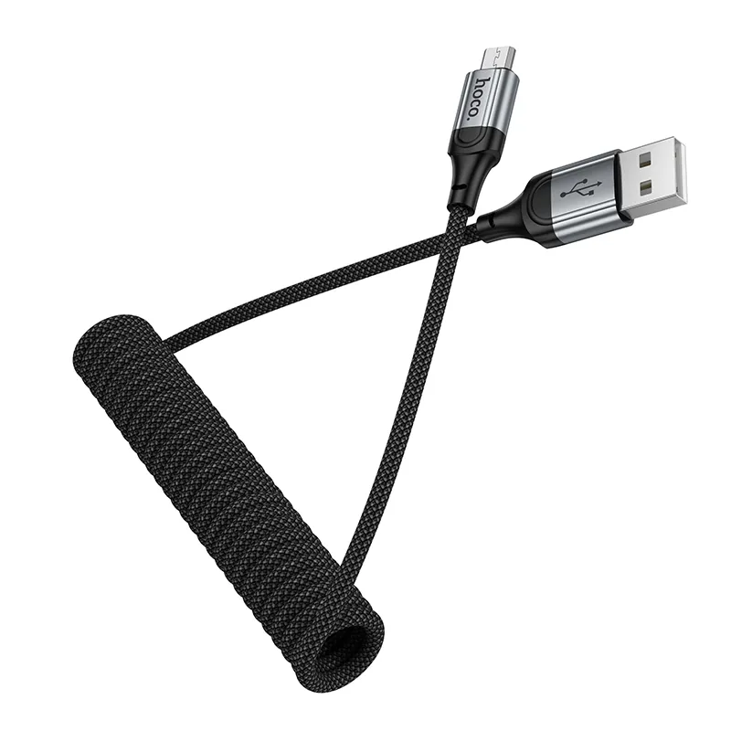 Cable USB A to Micro USB Hoco 2,4A 1,5 m X121 black - Image 2