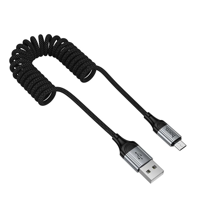 Cable USB A to Micro USB Hoco 2,4A 1,5 m X121 black - Image 6