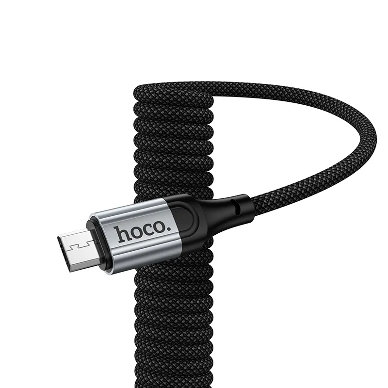 Cable USB A to Micro USB Hoco 2,4A 1,5 m X121 black - Image 5