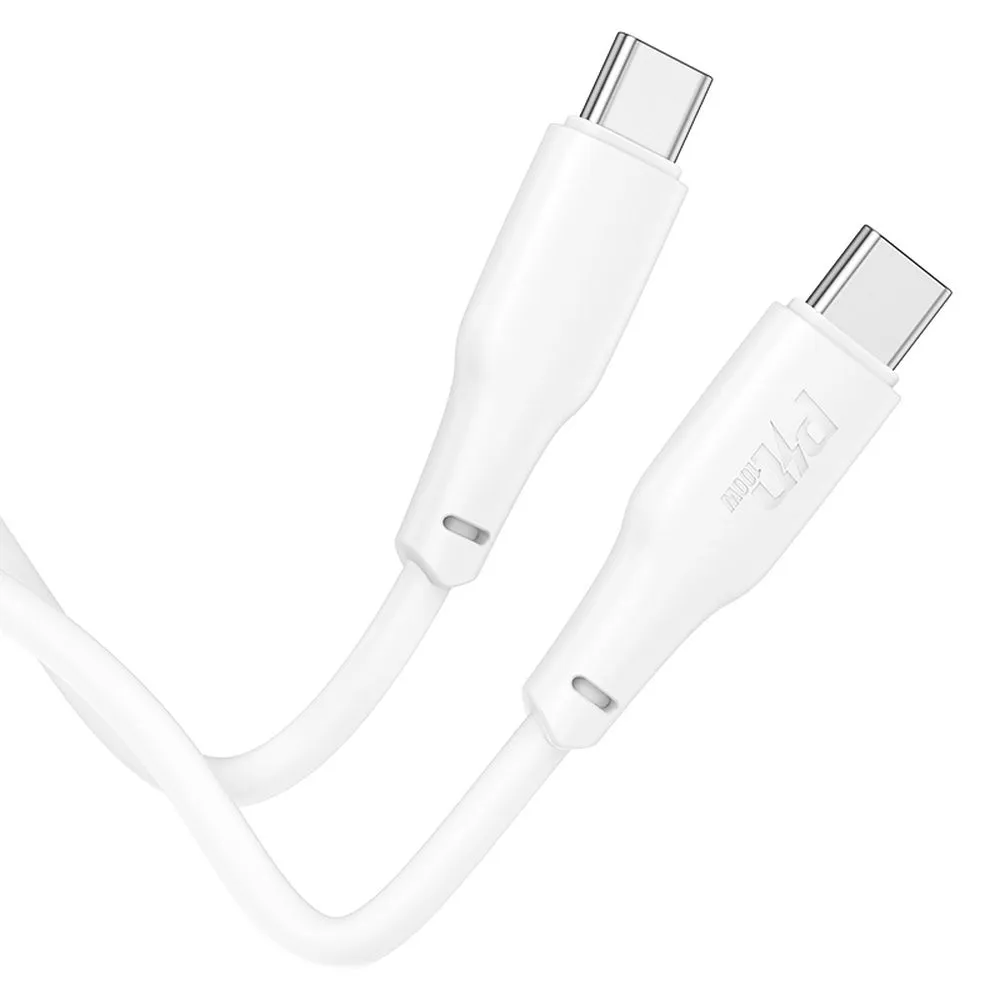 Cable USB C to USB C Hoco 3A 100W 2 m X93 white - Image 4