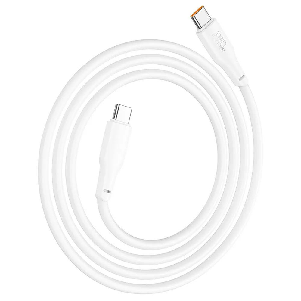 Cable USB C to USB C Hoco 3A 100W 1 m X93 white - Image 6
