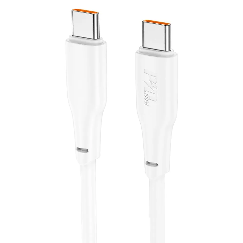 Cable USB C to USB C Hoco 3A 100W 1 m X93 white - Image 5