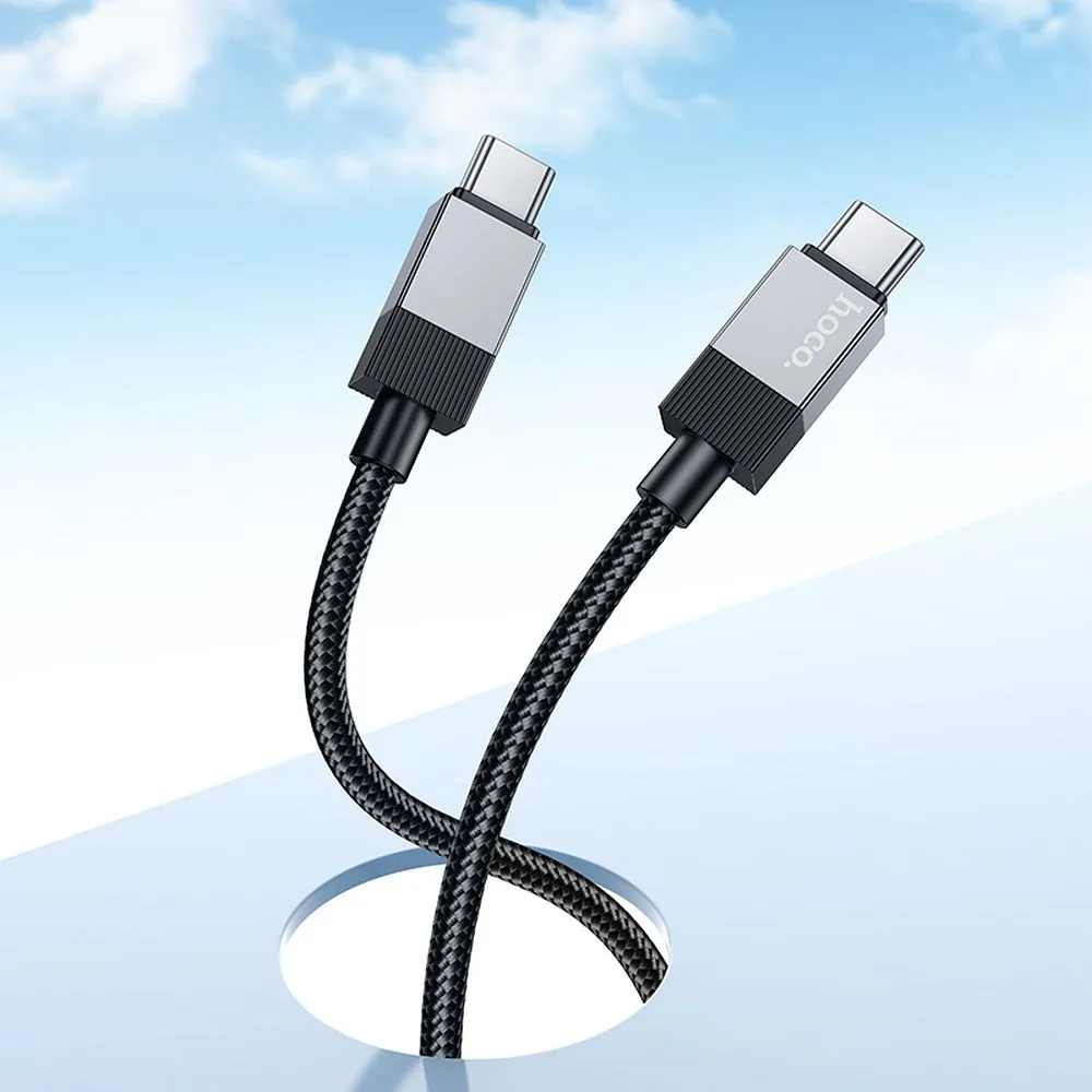 Cable USB C to USB C Hoco 3A 60W 1 m X110 black - Image 3