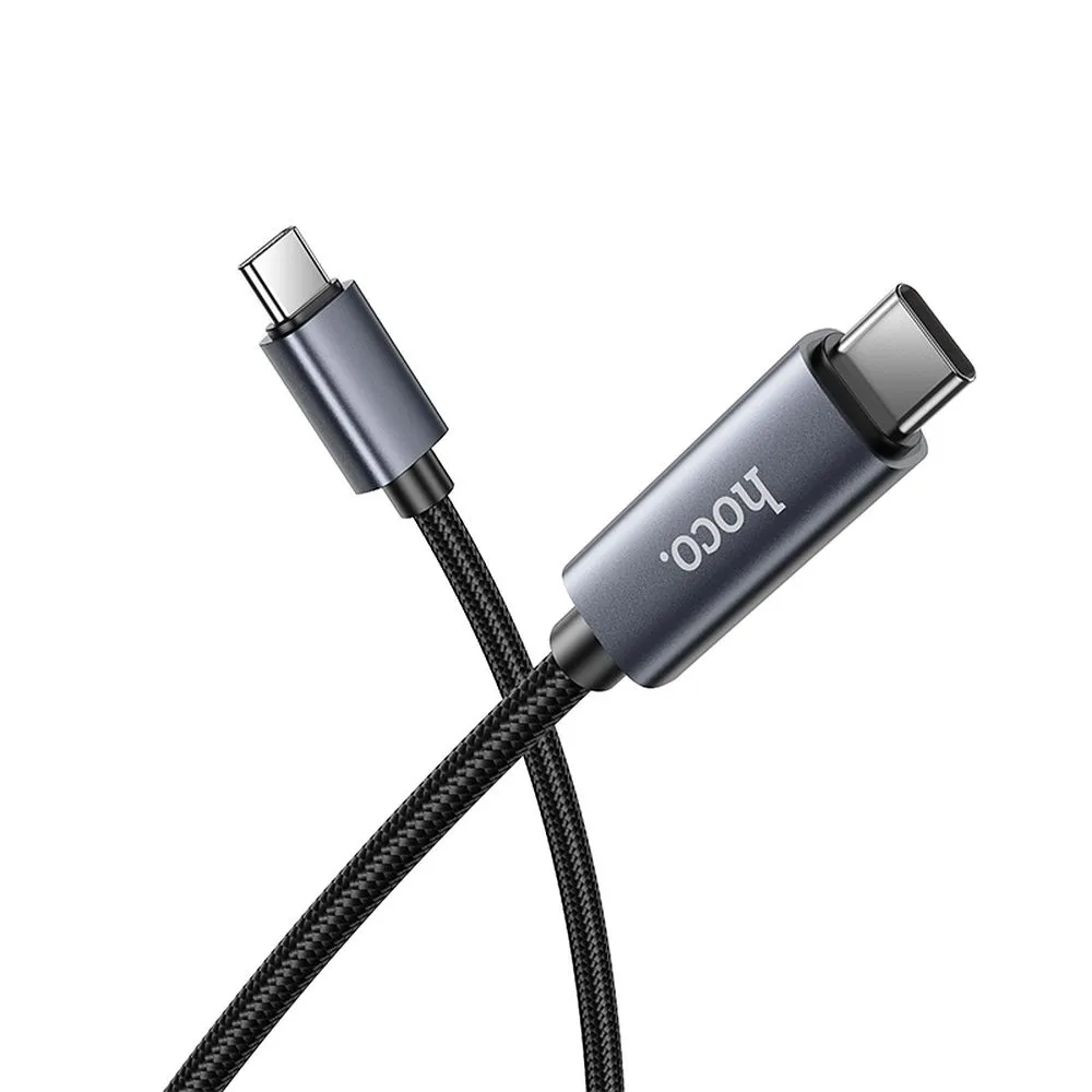 Hoco USB-C - USB-C kábel 3A 60W kijelzővel 1 m X112 fekete - Image 6