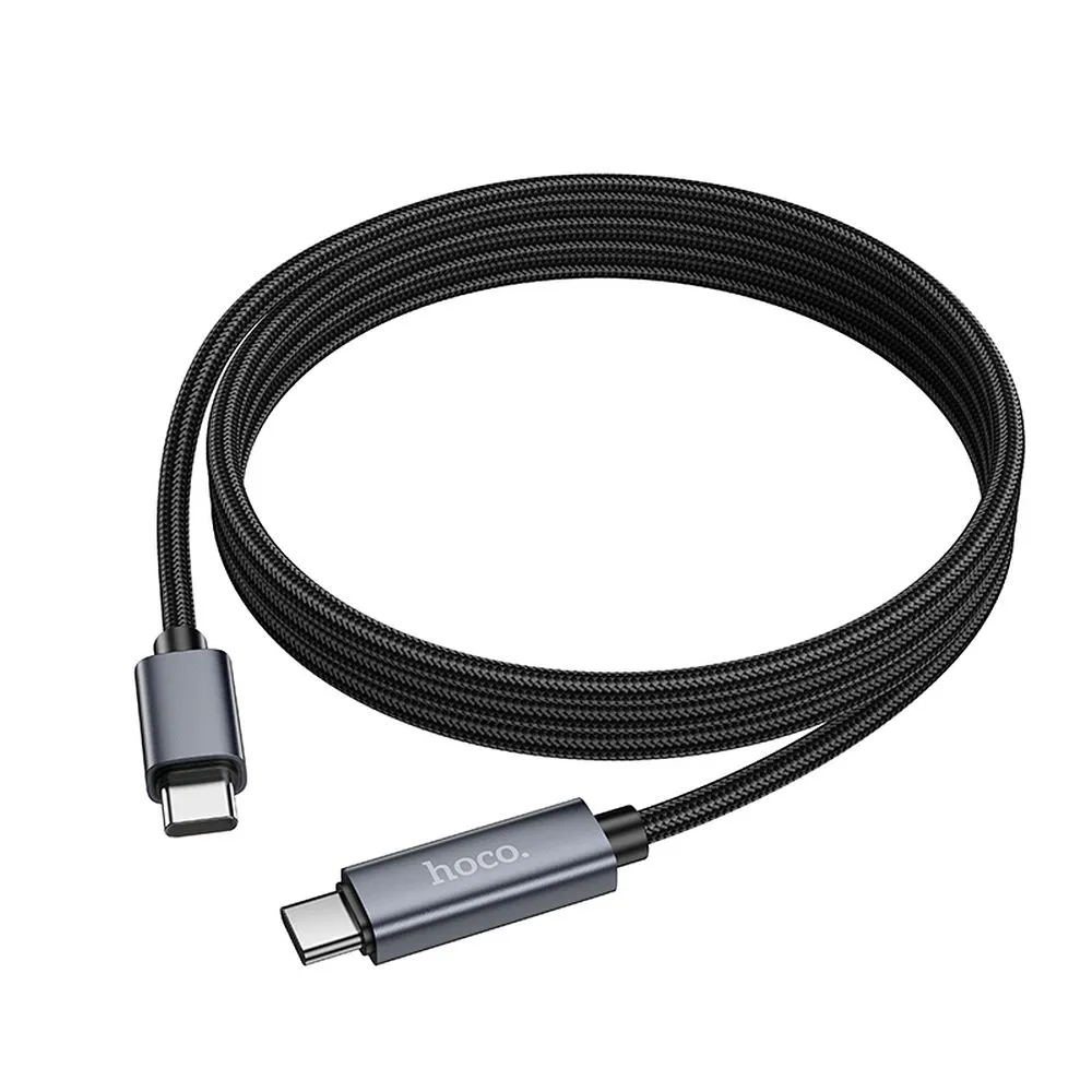 Hoco USB-C - USB-C kábel 3A 60W kijelzővel 1 m X112 fekete - Image 2