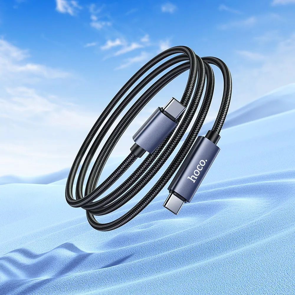 Hoco USB-C - USB-C kábel 3A 60W kijelzővel 1 m X112 fekete - Image 8