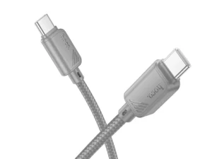 Cable USB C to USB C Hoco 3A 60W 1 m X113 gray