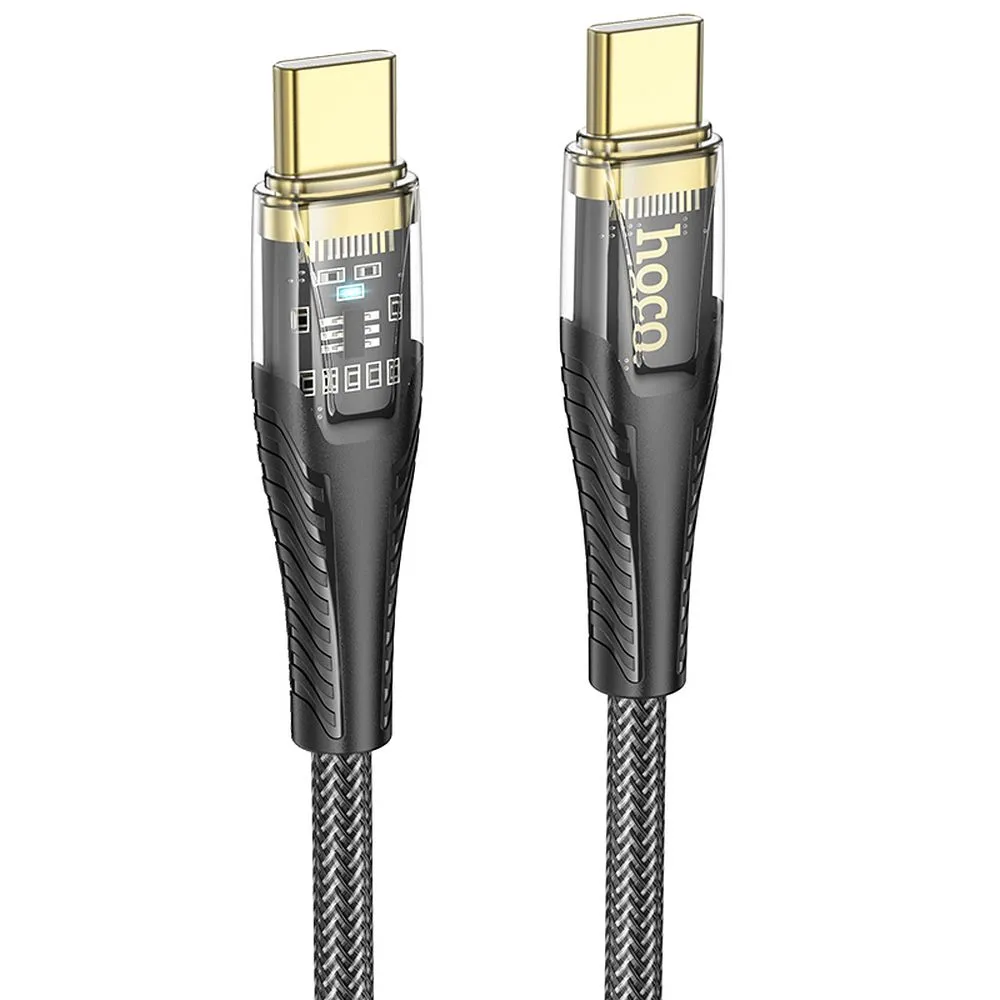 Cable USB C to USB C Hoco 3A 60W 1,2 m U121 black - 5. kép