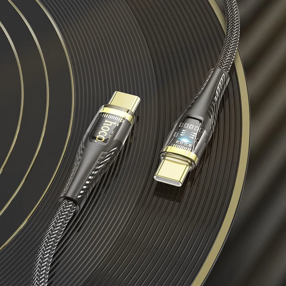 Cable USB C to USB C Hoco 3A 60W 1,2 m U121 black - 3. kép