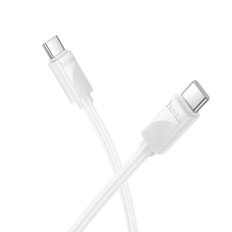 Cable USB C to USB C Hoco 3A 60W 1 m X114 white