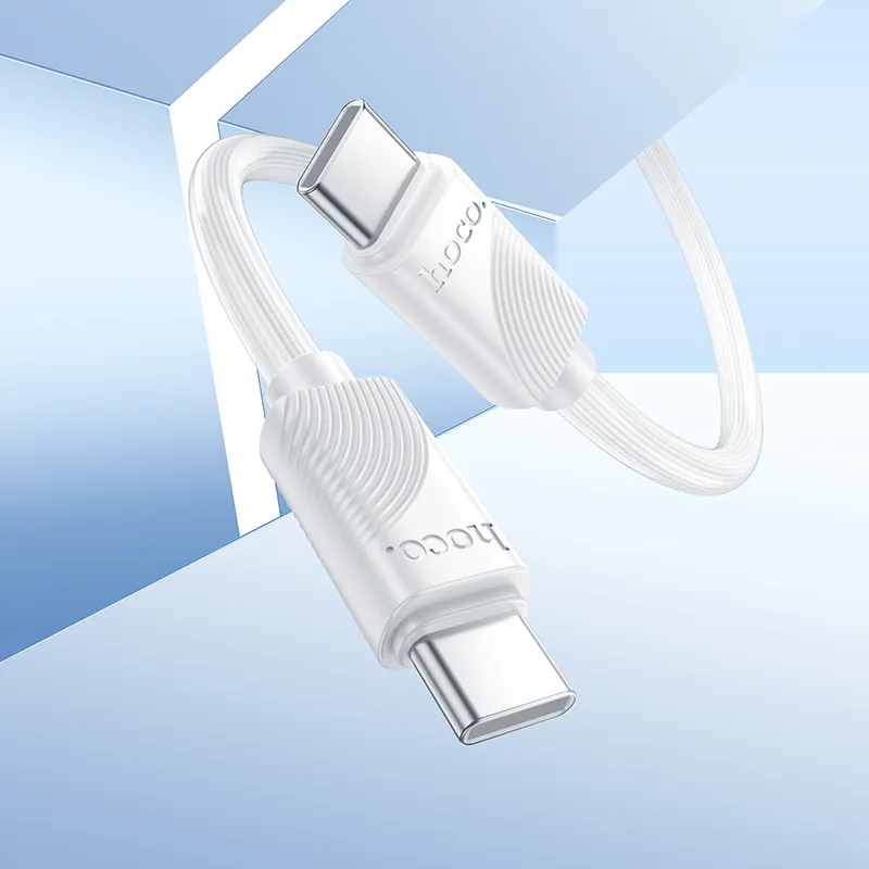 Cable USB C to USB C Hoco 3A 60W 1 m X114 white - Image 4