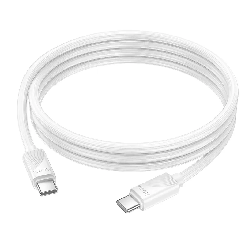 Cable USB C to USB C Hoco 3A 60W 1 m X114 white - Image 3