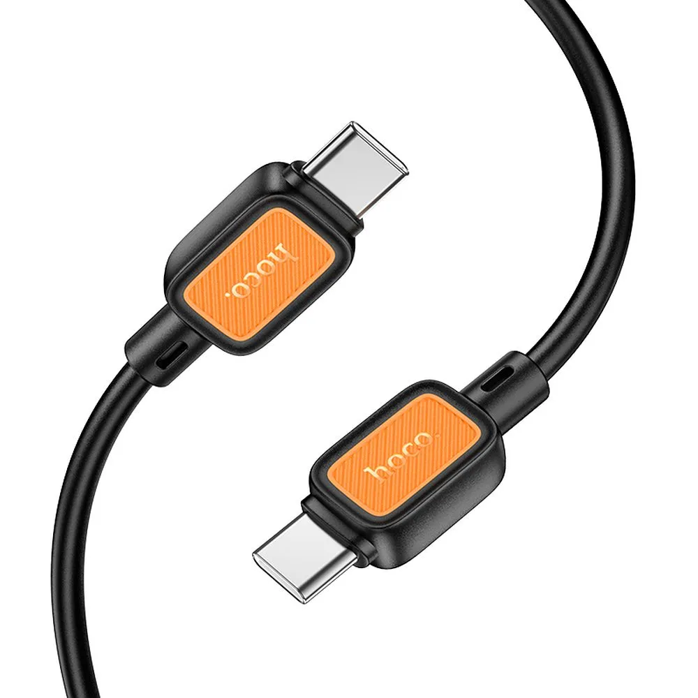 Cable USB C to USB C Hoco 3A 60W 1 m X108 black - Image 2