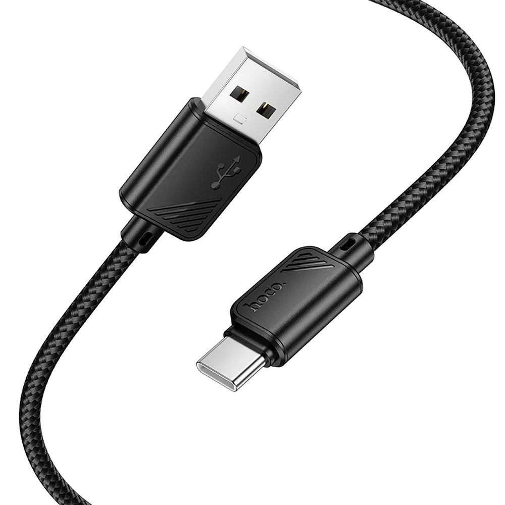 Cable USB A to USB C Hoco 3A 1 m X113 black - Image 2