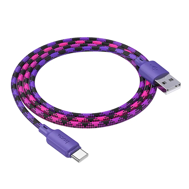 Cable USB A to USB C Hoco 3A 1 m X116 gradient purple - 3. kép