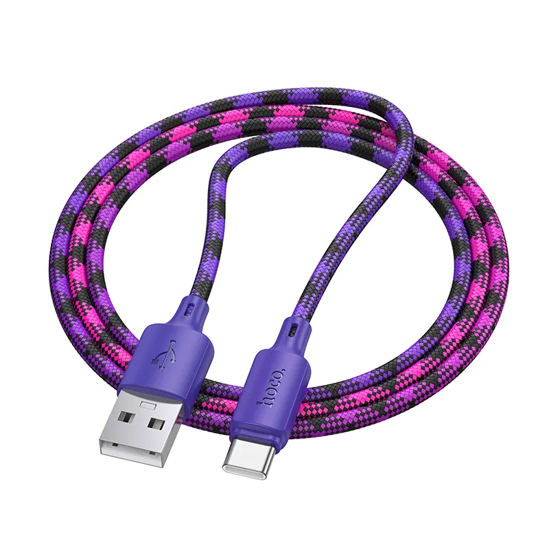 Cable USB A to USB C Hoco 3A 1 m X116 gradient purple