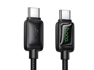 Cable with LCD USB C to USB C Hoco 3A 60W 1,2 m U146 black