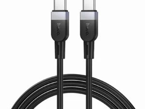 Silicone Cable USB C to USB C Hoco 3A 60W 1 m X109 black