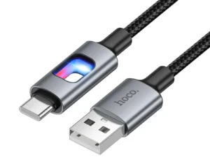 LED Cable USB A to USB C Hoco 3A 1,2 m U144 black