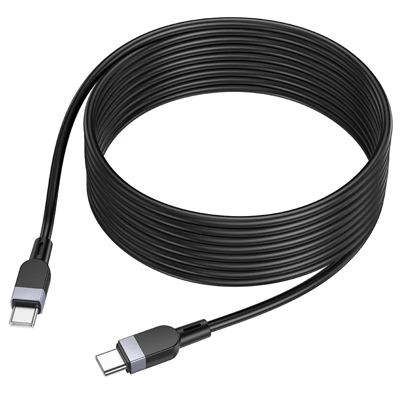 Silicone Cable USB C to USB C Hoco 3A 60W 2 m X109 black - Image 5