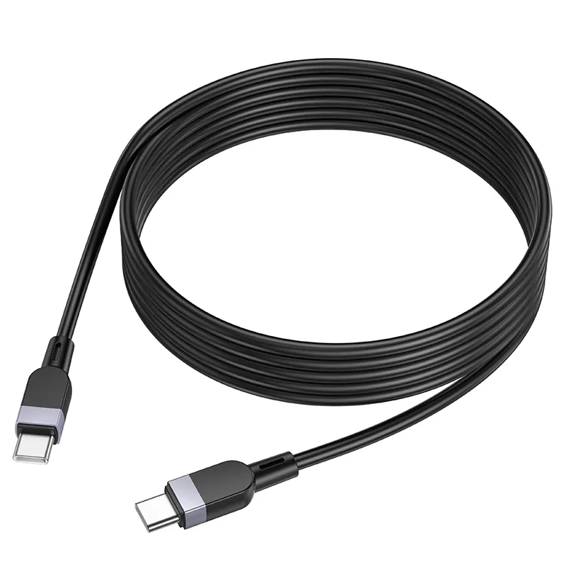 Silicone Cable USB C to USB C Hoco 3A 60W 3 m X109 black - Image 5