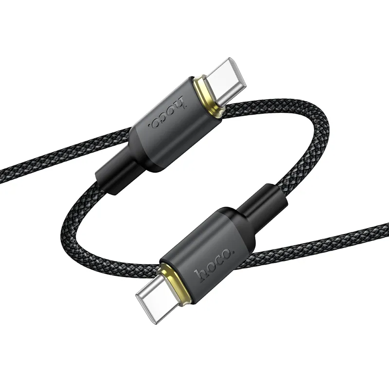 Cable USB C to USB C Hoco 3A 60W 1 m X128 Benefit black - Image 2