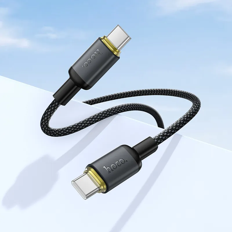 Cable USB C to USB C Hoco 3A 60W 1 m X128 Benefit black - Image 5