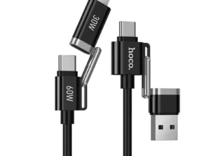 Cable 4w1 USB A/USB C do USB C/Lightning Hoco 3A 60W 1,2 m U155 black