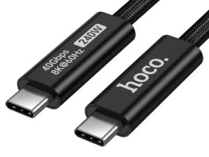 Cable USB C do USB C Hoco USB4 40Gbps/8K60Hz 5A 240W 2m US15 black