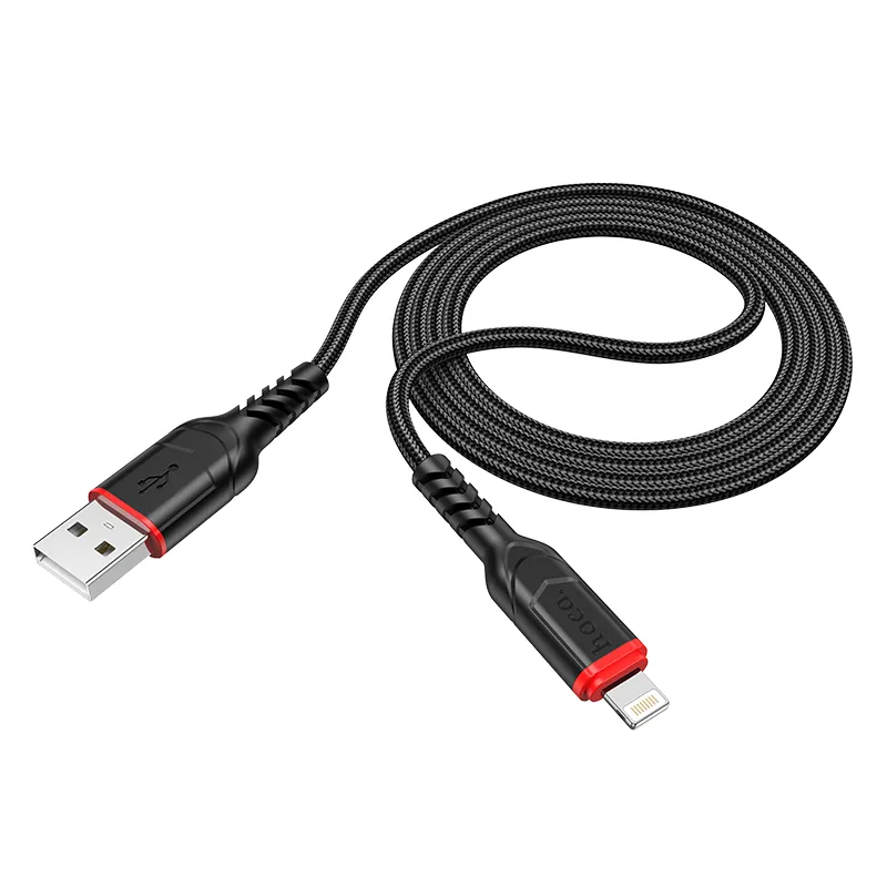 Cable USB A to Lightning Hoco 2,4A 3 m X59 black - Image 2